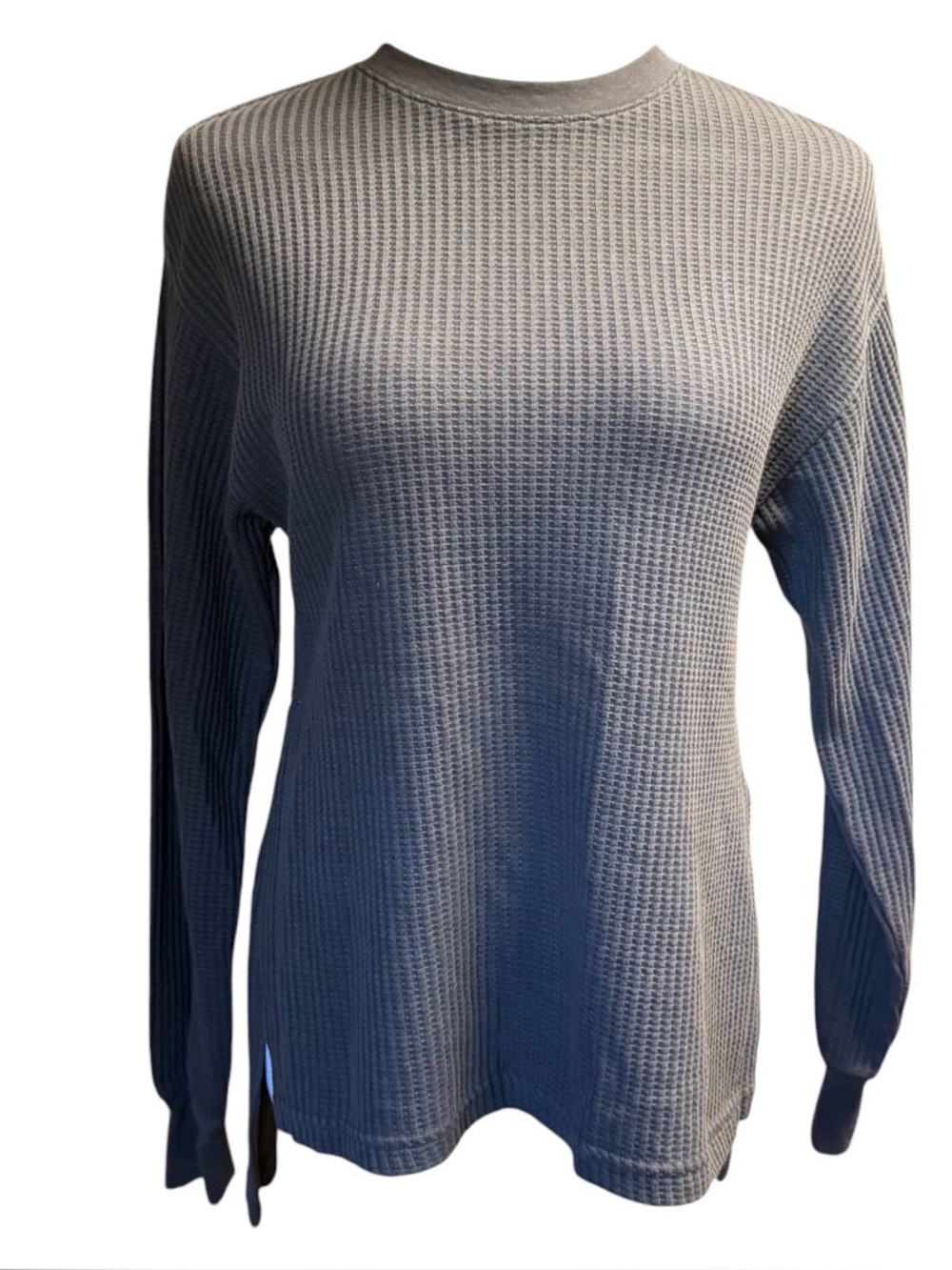 EUC The Normal Brand women's waffle-knit long-sleeve crewneck top
